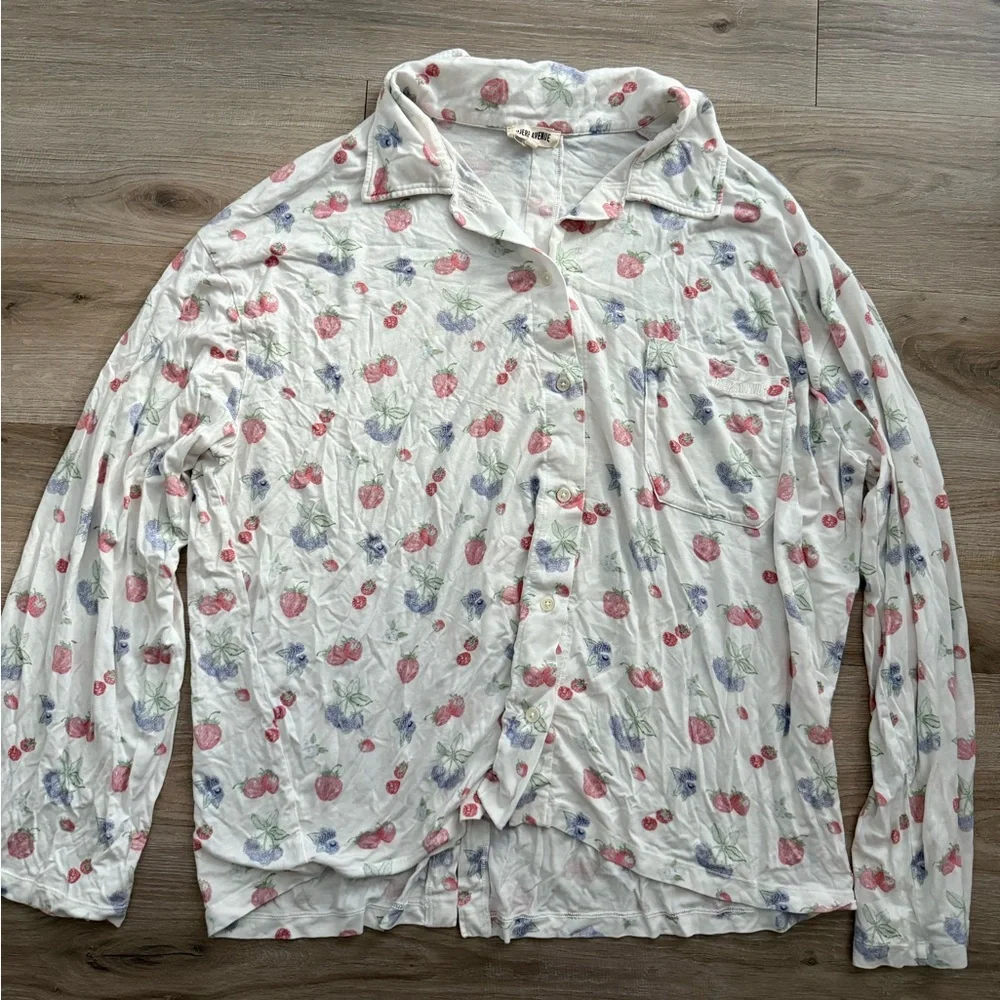 Djerf Avenue Go Slow Summer Berries Pajamas Size XL - Picture 2 of 8